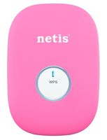 Netis E1+ 300Mbps Wireless N Range Extender, Travel Router, Wi-Fi Repeater, Pink (E1+ Pink)