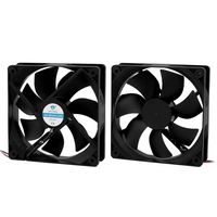 uxcell Black Plastic 120x120x25mm DC12V Heatsink Cooling Fan 2Pcs for PC Case