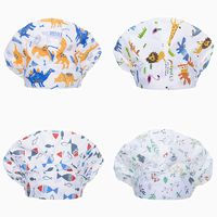 Opromo Adjustable Cotton Scrub Cap Animal Print Bouffant Hat with Sweatband-Assorted 6