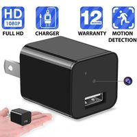 1080P Motion Detection USB Wall Charger Camera Plug Spy Cam Adapter Camera Loop Recording Nanny Cam Support to 32GB Storage