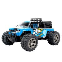 Showez Large Off Road Truck with Remote Control, 1/18 Scale High Speed Racing Cars, 2.4Ghz Radio Controlled RC Cars Toy Electric RTR Vehicles (Blue)