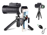 Monocular Scope for Smartphone With Phone Mount，HD 10X Magnification Zoom Compact Portable Handheld Waterproof Monoscope for Adults & Bird Watching | Phone Adapter Mount Holder | Shockproof Bluetooth