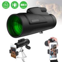 Monocular Telescope, 12X50 HD High Power Prism Monocular with Smartphone Mount Adaptor Tripod Waterproof Fog-Proof Shockproof Scope BAK4 Prism FMC for Outdoor Bird Watching Camping Hiking (mode1)
