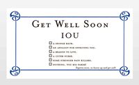 Get Well IOU card