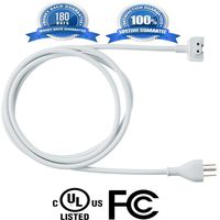 Mazon Genuine Power Adapter Extension Wall Cord Cable Compatible for Apple MacBook Pro Air Mini iBook MacBook AC Cord 29W,45W,60W,85W MagSafe 1 MagSafe 2 Models Prong 3 Us Plug-6 FT(Upgraded Version)