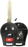 KeylessOption Keyless Entry Remote Key Fob Shell Case Blade Uncut For Nissan CWTWB1U751