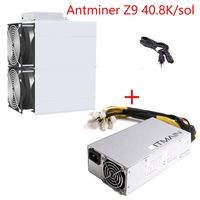 AntMiner Bitmain Z9 Mini 10k Sol/s Equihash Make About $14 one Day inlcude APW3++ and Power Cord