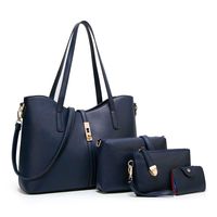 YTL Women Fashion Synthetic Leather Handbags+Shoulder Bag+Purse+Card Holder 4pcs Set Tote