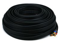 Monoprice 103054 100-Feet 18AWG CL2 Premium 3-RCA RG-6 Component Video Coaxial Cable - Black