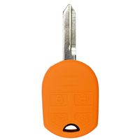 qualitykeylessplus Orange Rubber Case Silicone Protective Cover for Ford Remote Head Key with Free KEYTAG