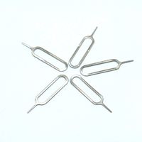 eTECH Collection Sim Card Tray Remover Eject Pin Key Tool for iPhone iPad Samsung Galaxy Smart Phone/Tablet and More (Silver) (5 Pack)