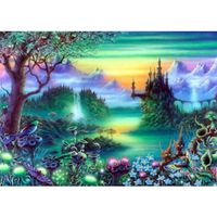 5D Diamond Painting by Number Kits for Adults Full Drill Dotz Kit - Fantastic Forest Fairland, DIY Crystal Rhinestone Embroidery Cross Stitch Arts Wall Decor - (40x30cm/16x12in)