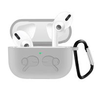 INTENY Compatible Protective Silicone Cover for AirPods Pro Case, Slim-Fit, Visible Front LED, Shockproof Anti-Drop Full Case Skin for AirPods Pro Charging Case (Gray)
