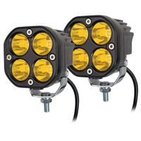 3E LED Yellow Driving Fog Lights 2Pcs 3Inch 40W Waterproof Driving OffRoad Work Lamps For Wrangler Offroad 4X4 Auto Car Jeep Truck ATV UTV Boat Motorcycle bait