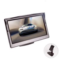 5" Car Reverse Monitor TFT LCD HD Digital 16:9,800480 Screen 2 Way Video Input Colorful for Reverse Rear View Camera DVD VCD,Easy Installation，for Cars,SUVs,Vans,Pickups,Trucks.Super Night Vision