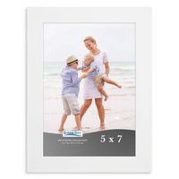Icona Bay 5x7 Picture Frame (1 Pack, White), White Sturdy Wood Composite Photo Frame 5 x 7, Wall or Table Mount, Set of 1 Exclusives Collection