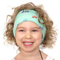 Little Crowns NYC Premium Kids Headphones Headband Volume Limited - Comfortable Super Flexible Lycra - Ultra-Thin Speakers for Toddlers & Children for Traveling, School, Home - Trains, Planes, Cars