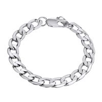 Stainless Steel Chain Bracelets Trendy Stacking Layering Curb Chain Cuban Link Bracelet Men Women Jewelry Fathers Day Gift