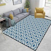 Bigdatastore Fruit Rug Pads, Floral Vintage Traditional Japanese Oval Petals and Leaves Spring Season Stylized, Durable Rugs - Living, Dinning, Office, Rooms & Bedrrom, Hallway Carpet(6'x 9')