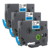 3-Pack TZe-531 Blue Tape Replace Brother P Touch Label Maker Tape TZe531 Black on Blue 1/2 Inch x 26.2 Feet, TZ Laminated Labeling Tape 12mm 0.47 for Brother P Touch PT-D200 PT-D450