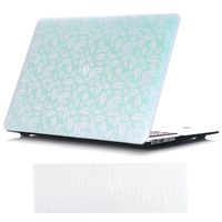 Macbook Air 11.6 Inch Case and Keyboard Cover,Sunway Ultra Thin Beautiful Mixed Refreshing Styles Hard Case Cover for Macbook Air 11.6 Inch(A1465/A1370) - White Leaf