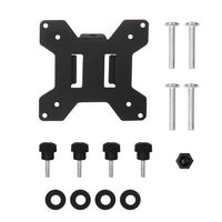 WALI VESA Mounting Plate 75 by 75 mm to 100 by 100 mm for WALI Monitor Mounting System (VESA-1), Black