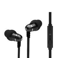 MEElectronics M9P Flat Cable In-Ear Headphone with Headset Functionality and Universal Volume Control, Second Generation (Gunmetal)