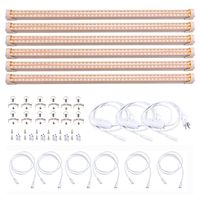 Monios-L T8 LED Grow Light 2FT, 144W(6×24W) High Output Plant Grow Light Strip, Full Spectrum Sunlight Replacement with High PAR for Indoor Plant, 6-Pack