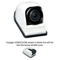 VOYAGER VCMS12LCMR Model VCMS12 Waterproof Color CMOS Camera with Rubber Lens Cover for Vehicle Left Side, Normal and Mirror Image Orientation, Chrome Housing, Replaces VCMS36 and VCCSID