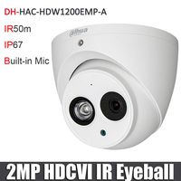 Dahua 2MP Dome CCTV Camera DH-HAC-HDW1200EMP-A 3.6mm Built-in Mic HDCVI Matrix IR Eyeball Indoor Dome Security Camera 164FT Night Vision