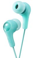 JVC Gumy in Ear Earbud Headphones, Powerful Sound, Comfortable and Secure Fit, Silicone Ear Pieces S/M/L - HAFX7G (Green) (Renewed)