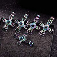5X Pearl Beads Cage 3D Cross Rainbow Locket Pendant Fit DIY Necklace Fun Gifts Woman Bright Cute Stylish Simple Lovely Elegant Jewerly Fashionable Accessory