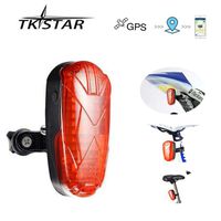 TKSTAR GPS Tracker Designed for Bicycle Small Vehicles Hidden Real-time Track Long Standby SIM Card GPS GSM GPRS Tracking Devices with LED Tail Light Lifetime Free Platform - TK906