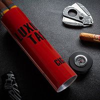 Portable Cigar Tube, Travel Cigar Humidor with Humidifier and Hygrometer for 3 Cigars by Capo Lily