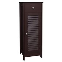 VASAGLE Bathroom Floor Cabinet, Storage Organizer, Standing Cabinet with Drawer and Single Shutter Door, Wooden, Brown UBBC43BR