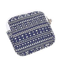 Honghong Women Girls Zipper Coin Purse Sanitary Pad Organizer Holder Convenience Bags (Blue)