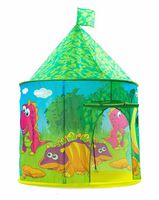 PLAY 10 Kids Tent Dinosaur Castle Pop up Tent for Indoor and Outdoor Fun,Neatly Folds into a Carrying Bag