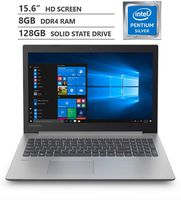 Lenovo Ideapad 15.6" HD Anti-Glare LED-Backlit Display Laptop, Intel Pentium Silver N5000 Quad-Core Processor Up to 2.70 GHz, 8GB Memory, 128GB Solid State Drive, Windows 10 Home, Platinum Gray