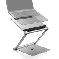 Laptop Stand, Multi-Angle Aluminum Ergonomic Foldable Laptop Riser, Adjustable Notebook Stand Holder for MacBook Pro/Air, HP, Dell, Lenovo, Samsung, Acer, Huawei MateBook and Other Laptops up to 17"