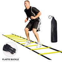 Kxuhivc Agility Ladder Speed Agility Training Ladders with Carrying Bag 12-Rung Adjustable Jumping Step Rope Exercise Outdoor Athletic Physical Training Football Sports Drills