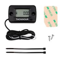 SEARON Tach Hour Meter Tachometer 2 & 4 Stroke Small Engine Spark for Boat Outboard Mercury Motocross Lawn Mower Black