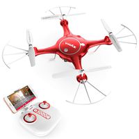 Syma Camera Drone Headless Helicopter Quadcopter Toys (Red)