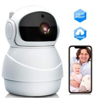 Baby Monitor, WiFi IP Camera 1080P Wireless Security Camera with Two Way Audio, Motion Detection and Cloud Storage Support 2.4G WiFi Night Vision Remote Surveillance Monitor for Home/Office/Shop
