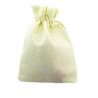 LKXHarleya 50PCS Burlap Gift Bag with Drawstring, Small Burlap Hessian Party Favor Bags, Jewelry Pouches Candy Treat Jute Bag for Wedding Party DIY Craft and Christmas, 4inch X 6inch, White