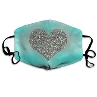 YUIOP Shining Love Printed Mask Neutral Mask for Men and Women Polyester Dust-Proof Breathable Mask