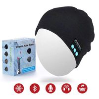 Sunnywoo Bluetooth Beanie Hat, Wireless Smart Headphone Premium Knit Cap with Speaker & Mic, Unisex Headset Musical Cap for Outdoor Sports