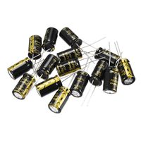 uxcell Aluminum Radial Electrolytic Capacitor with 680uF 25V 105 Celsius Life 2000H 10 x 17 mm Black 15pcs