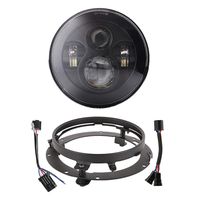 7 Inch LED Headlight With Mounting Bracket For Touring Street Glide Road King Ultra Classic Electra Glide Fat Boy Tri Cvo Heritage Softail Slim Deluxe Ultra Limited Black