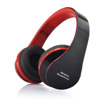 GBSELL New Foldable Wireless Bluetooth Stereo Headset Handsfree Headphones Mic for iPhone Samsung and Other Android (Red)