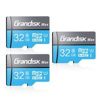3 Pack 32GB Grandisk Micro SDHC Card with Adatper, UHS-I Class 10 Select High-Performance TF Memory Card (Max Series)